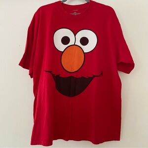 Sesame Street ELMO Face Red Adult T-Shirt Size XXL 100% Cotton Fun TV Nostalgia